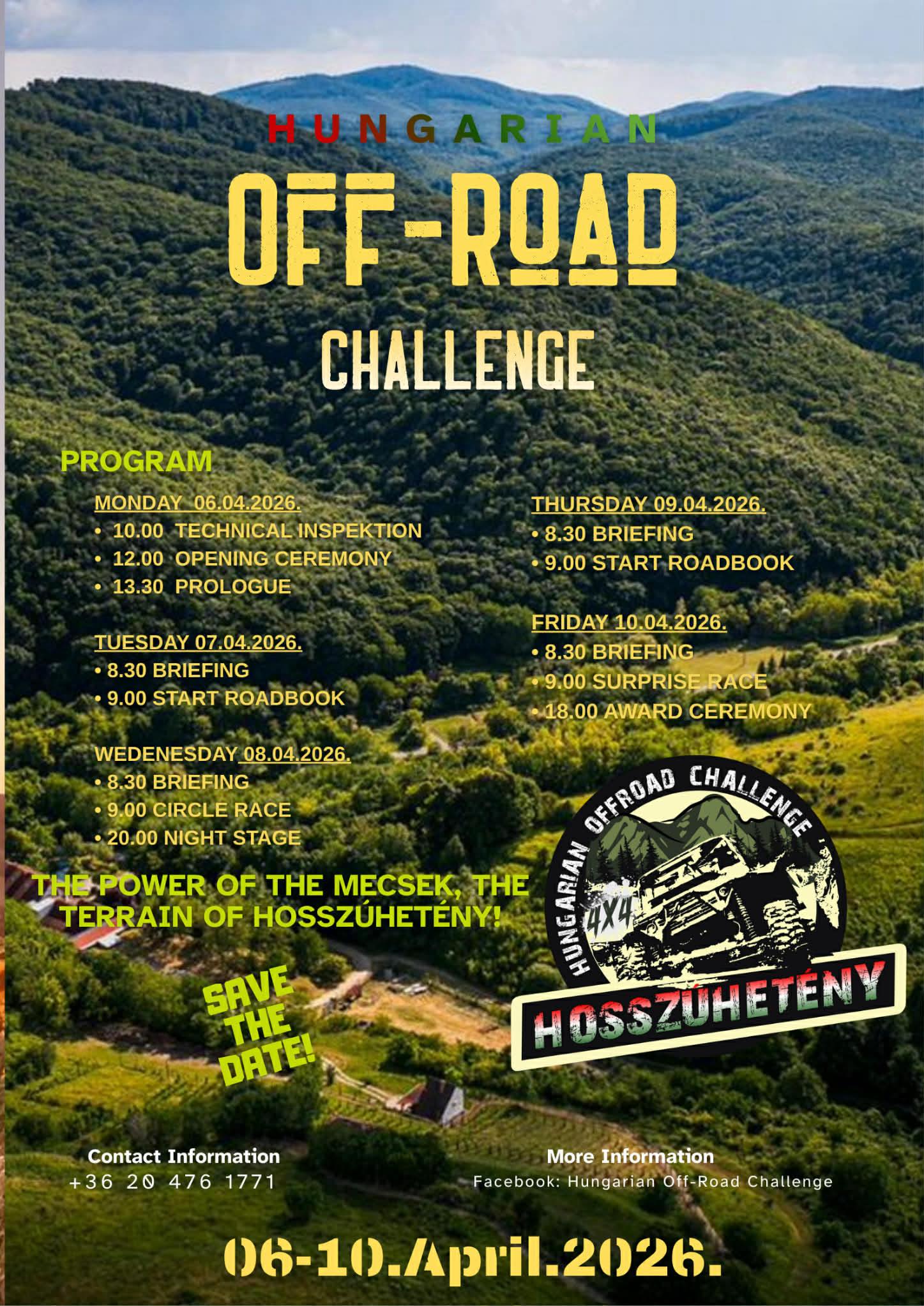 Hungarian Offroad Challenge 2026 MECSEK